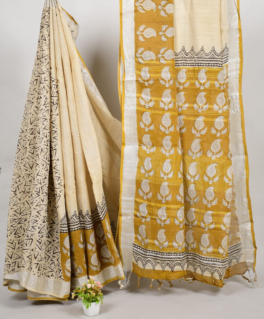 Linen saree: Sahana